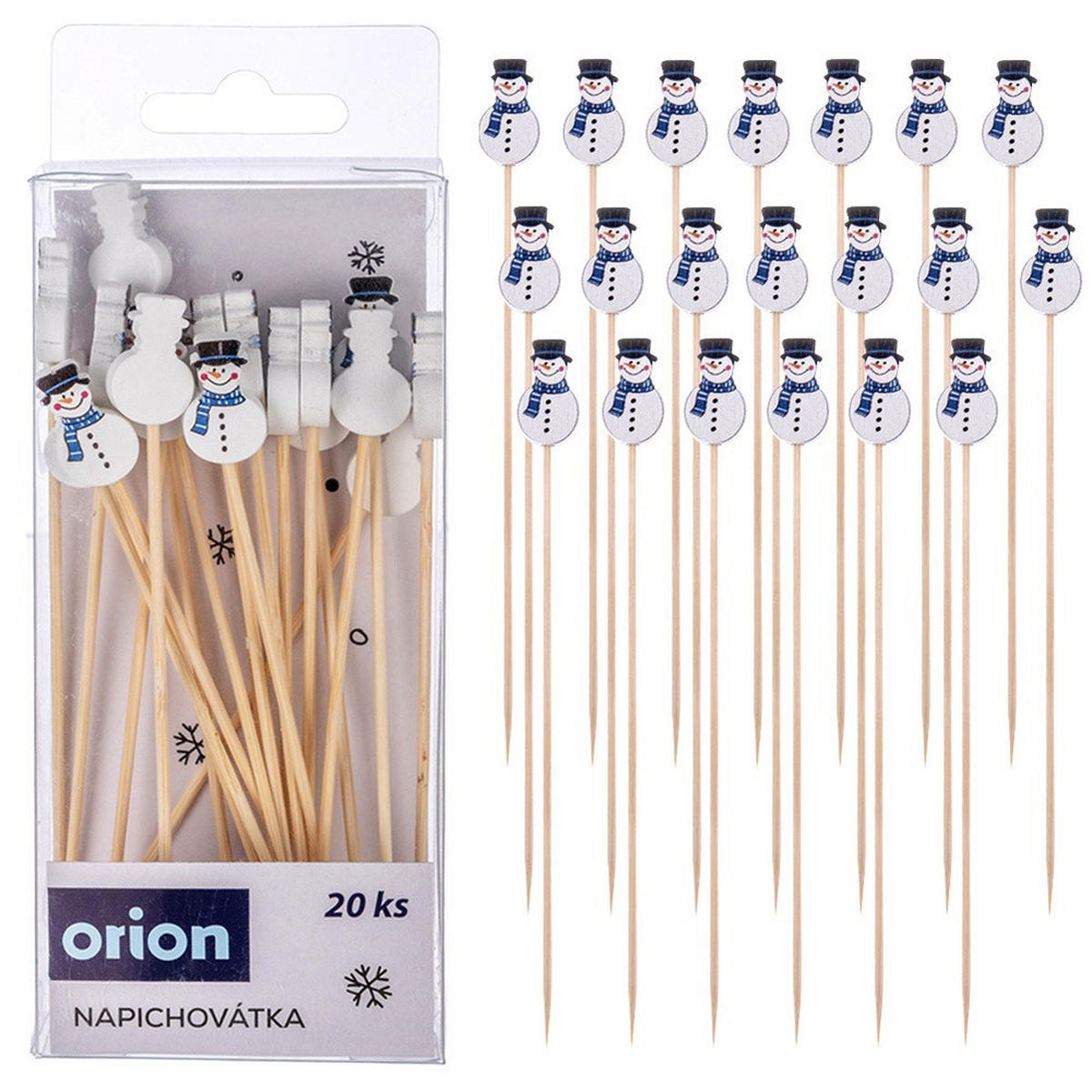 BAMBUS-BURGER-ZAHNSTOCHER 15 cm 50 Stk. - Kirschbaumfarben, Holz (15cm) - Orion 