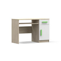 KINDERSCHREIBTISCH INGE 08 110/75/50 cm Weiß+Sonoma/Grün - Weiß/Sonoma Eiche, Holzwerkstoff (110/75/50cm) - Deine Möbel 24