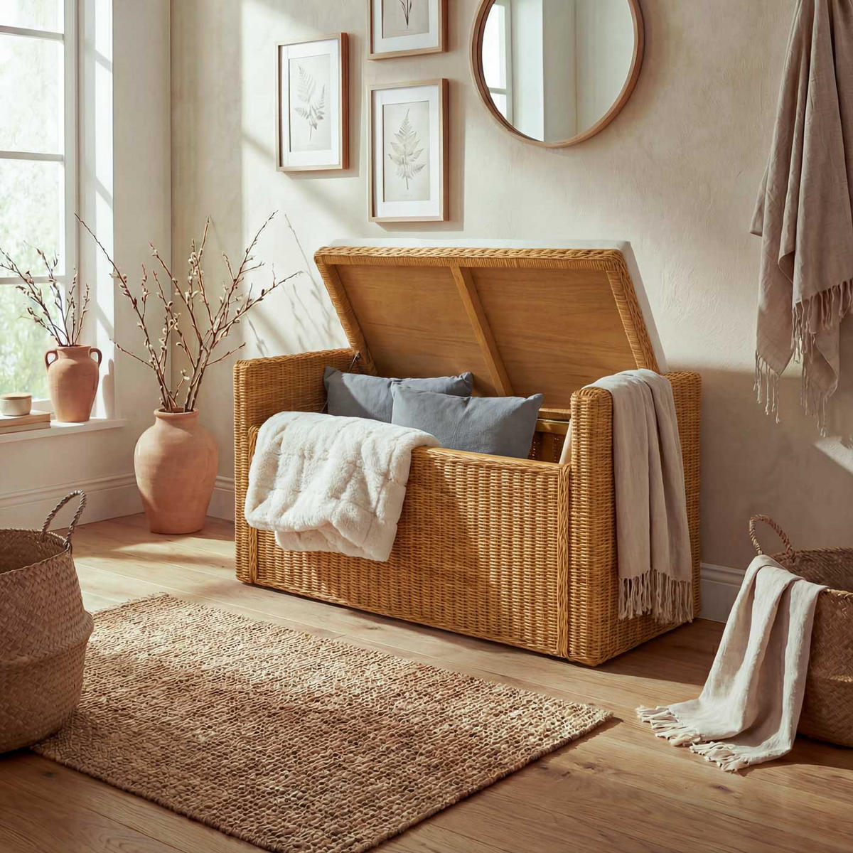 AUFBEWAHRUNGSTRUHE Braun - Braun, Holz (88/51/44cm) - MCW