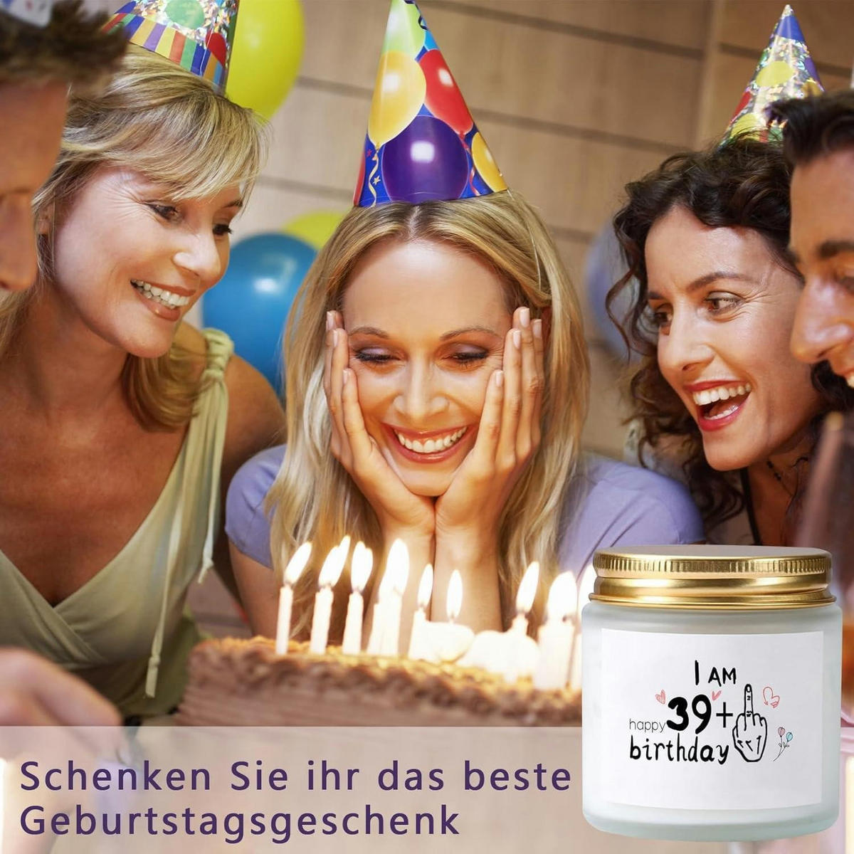 DUFTKERZE im Glas Lavendel 30-35 Stunden Brenndauer - Weiß, Paraffin (6.3cm)