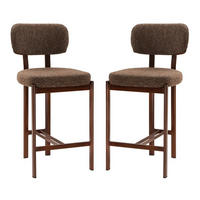 HOCKER 2er Set Stoff 56/56/92 cm - Braun, Textil (56/92/56cm) - Calicosy