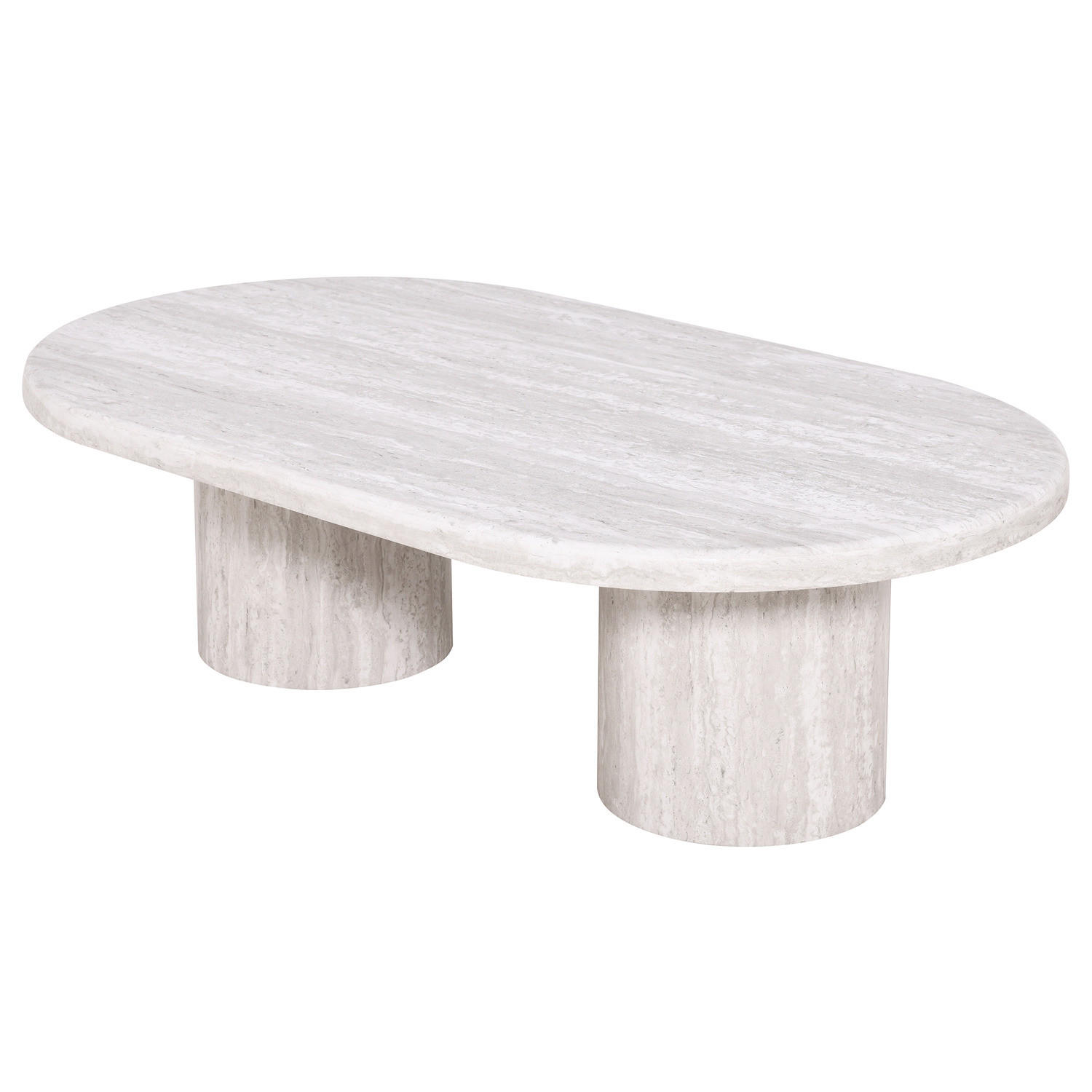 COUCHTISCH - Travertin Hellgrau Dekor - Hellgrau, Holzwerkstoff (70/120/35cm) - home24