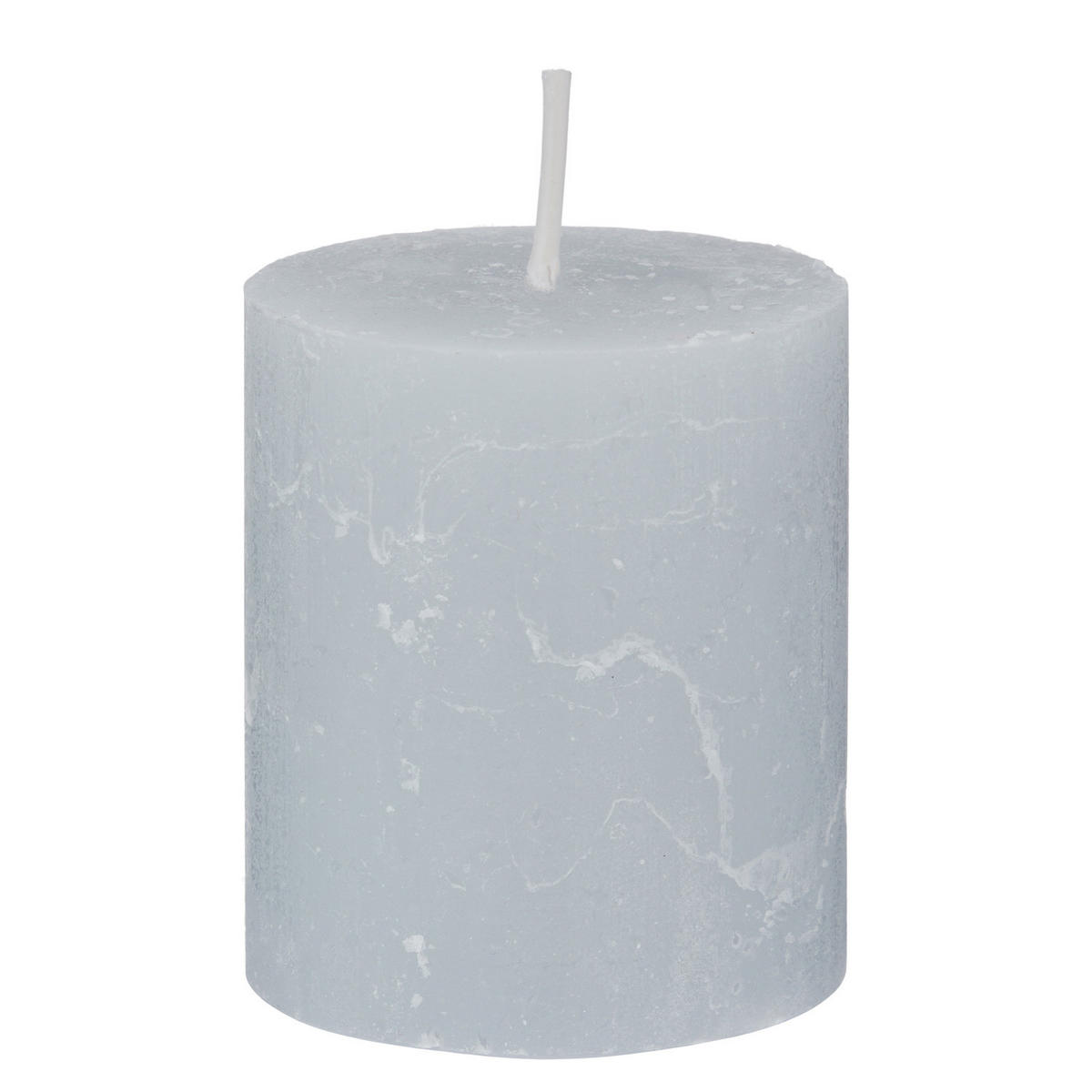 STUMPENKERZE (12er-Set) Rustic Ø6,8 x 13 cm - Hellgrau, Paraffin (7/8/7cm) - Butlers