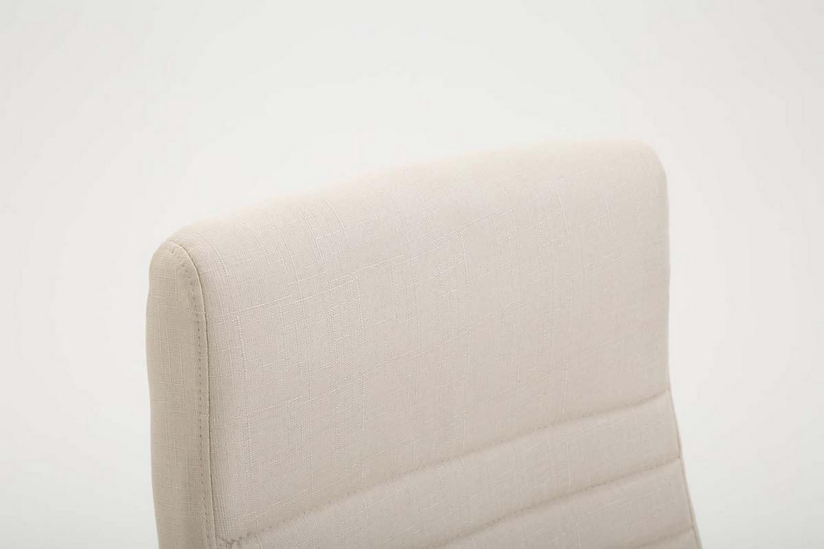 BÜROSTUHL Vallon, Stoff Creme - Creme, Textil/Metall (60/118/68cm) - TPFLiving