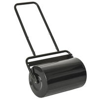 RASENWALZE mit U-Griff, Gartenrolle, Gartenwalze, 32 cm Durchmesser, Metall, Schwarz - Schwarz, Metall (32.5/113/58cm) - Outsunny