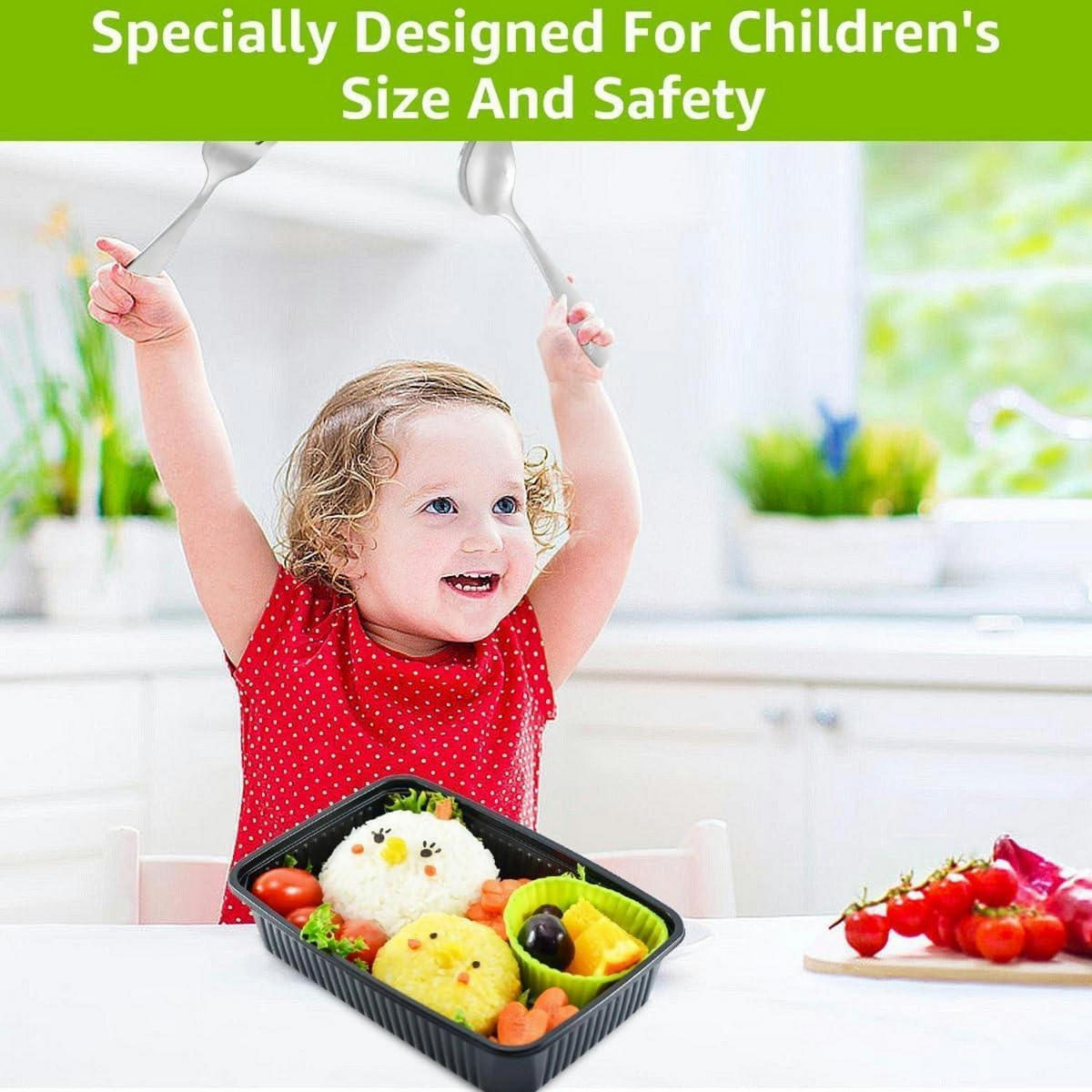 KINDERBESTECK 15-teiliges Set Edelstahl mit Dinosaurier-Motiv - Silberfarben, Metall