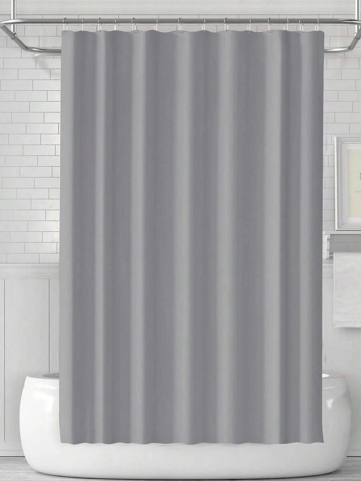 DUSCHVORHANG PEVA Stoff wasserdicht maschinenwaschbar Dekoration Badezimmer - Grau, Kunststoff (180/180cm) - MCBOSON