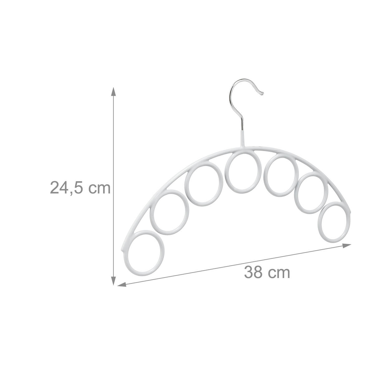 DRŽIAK na šály - sivá, kov/plast (38/24.5/0.6cm) - Relaxdays