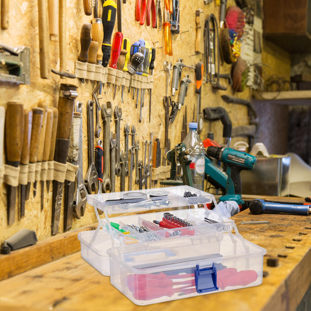 AUFBEWAHRUNGSBOX - Transparent, Kunststoff (33/14/19.5cm) - Relaxdays