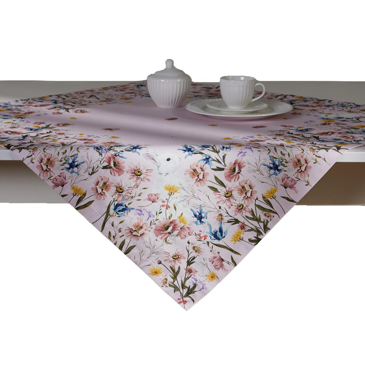 TISCHDECKE Sirsobunny - Rosa, Textil (80/80/1cm) - home&you