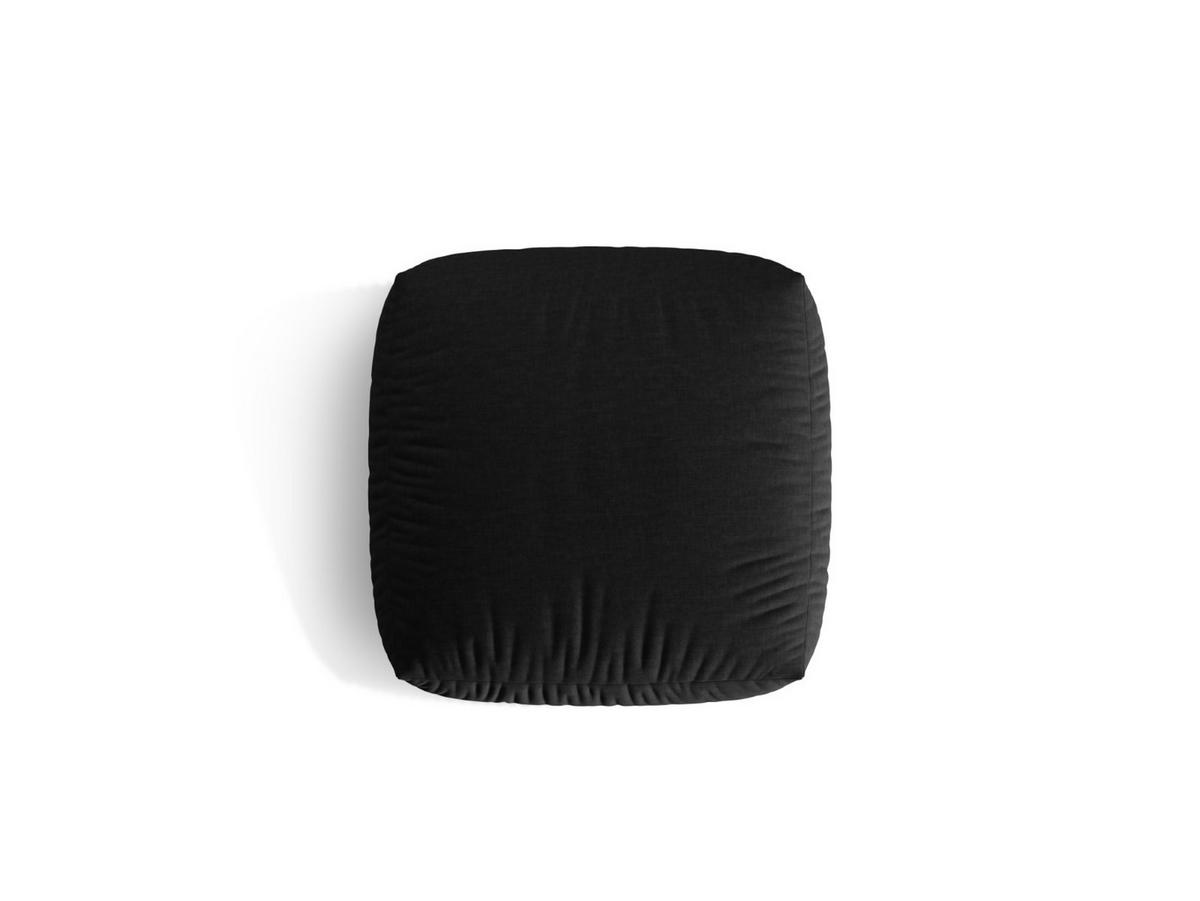 POUF Martina aus strukturiertem Stoff schwarz - Schwarz, Textil (106/44/106cm) - Micadoni