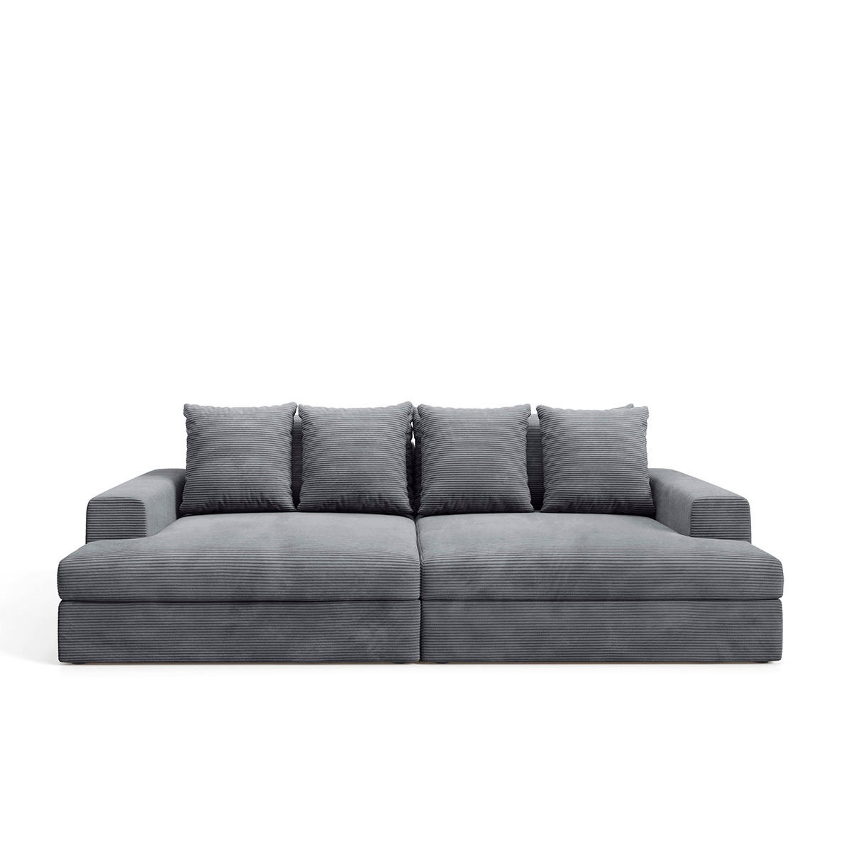 SOFA Paola 3 Sitzplätze Grau - Grau, Holz (272/86/167cm) - Petits-meubles