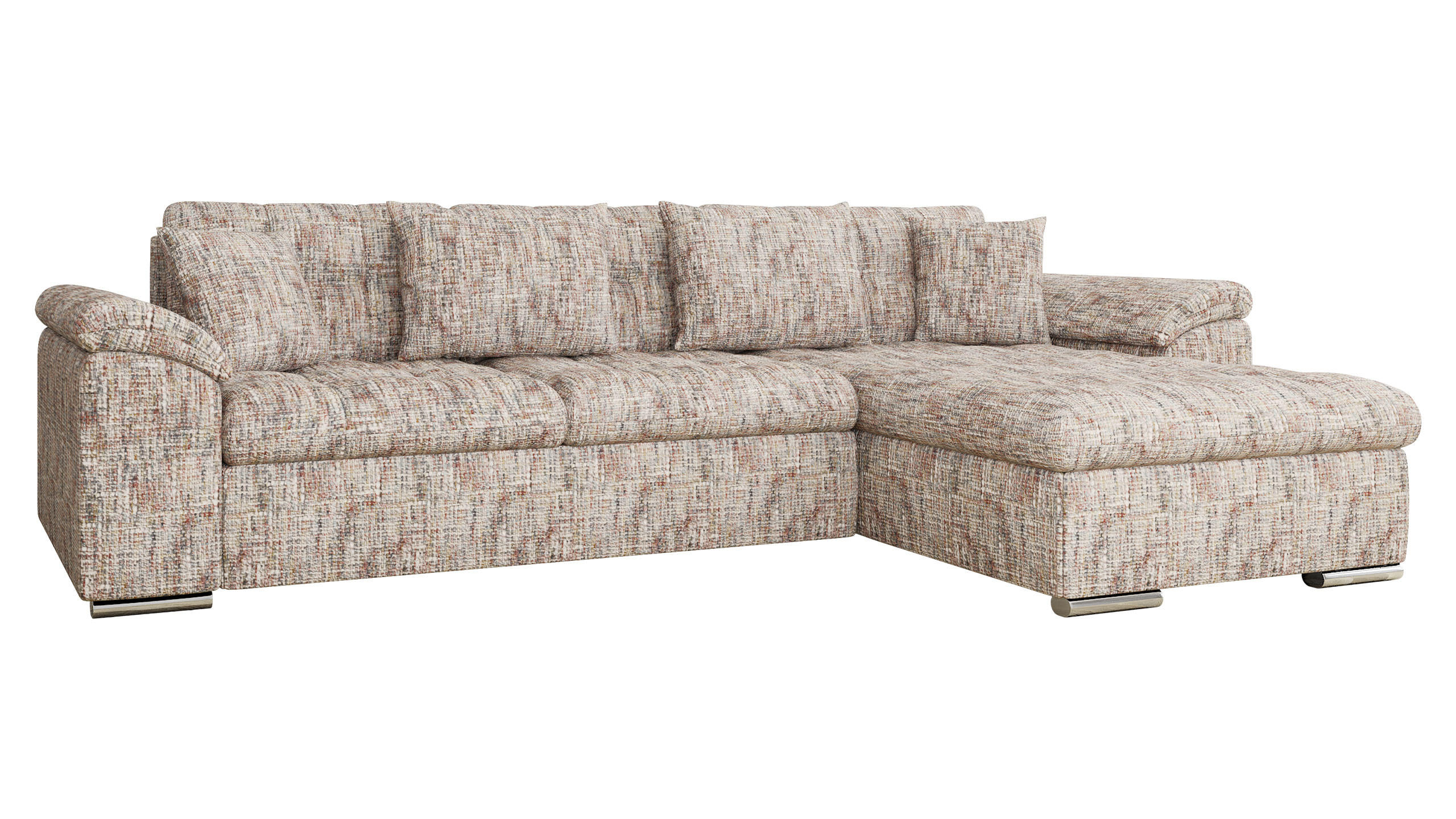 ECKSOFA Diana Premium, Seite: Rechts - Cappuccino, Holz/Textil (280/160cm) - MIRJAN24