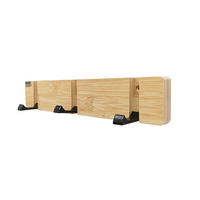 GARDEROBENLEISTE HOOK inkl. Haken und Magnete - Bambus - Naturfarben, Holz (2/5.5/29cm) - Home Deluxe