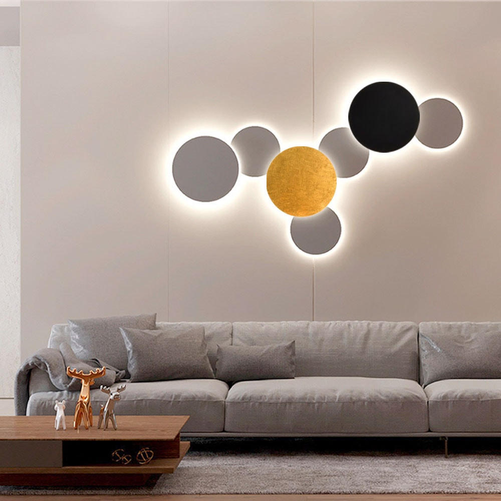 LED-WANDLAMPE Cloud Weiß Ø 50cm - Weiß, Metall (50/4.4/50cm) - s.luce