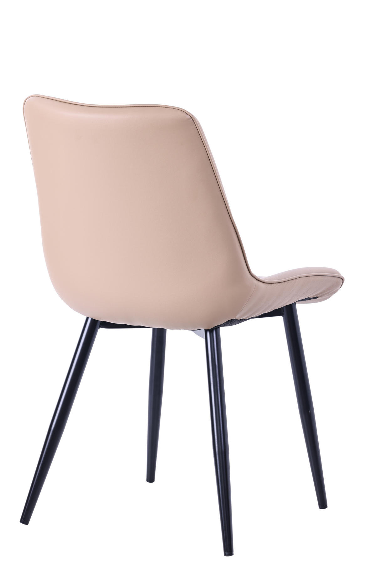 STUHL-SET 4 Stück aus Kunstleder in Modernem Stil-YZ1 - Cognac, Textil (53/88/62.5cm) - HOMAVO