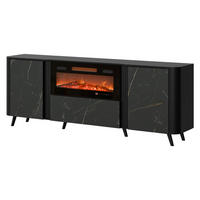 COMODĂ Volare 200 EF cu Semineu - multicolor/negru, material plastic/compozit lemnos (200/76/39cm) - MIRJAN24