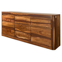SIDEBOARD Sheesham 185x40x80 walnuss gewachst TORONTO #202 - Walnussfarben, Holzwerkstoff (185/80/40cm)