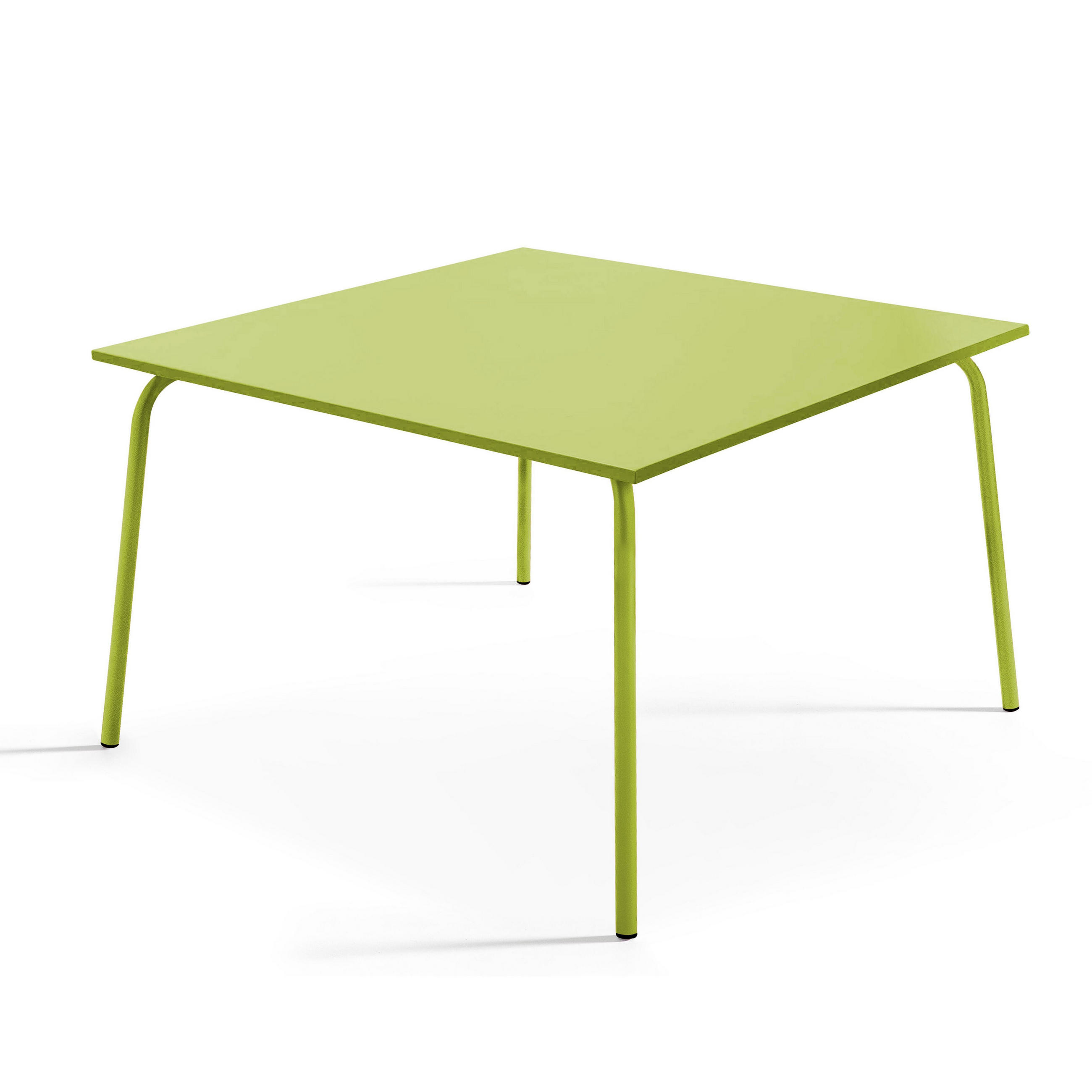 GARTENTISCH , Grün - Grün, Metall (120/120/72cm) - Oviala