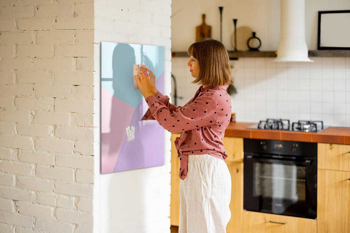 MAGNETTAFEL 90x60 Pastellmuster - Multicolor, Glas (90/60/0.4cm) - TULUP