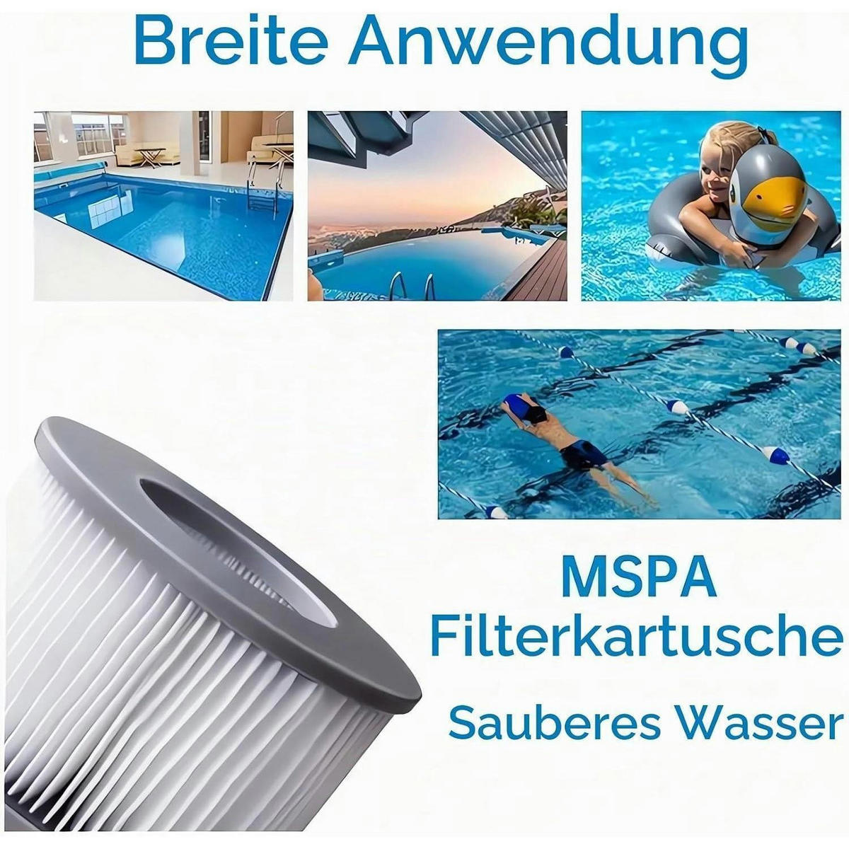 ERSATZFILTER 12er Set für Whirlpool ab 2020 - Schwarz, Textil (5/6/6cm)