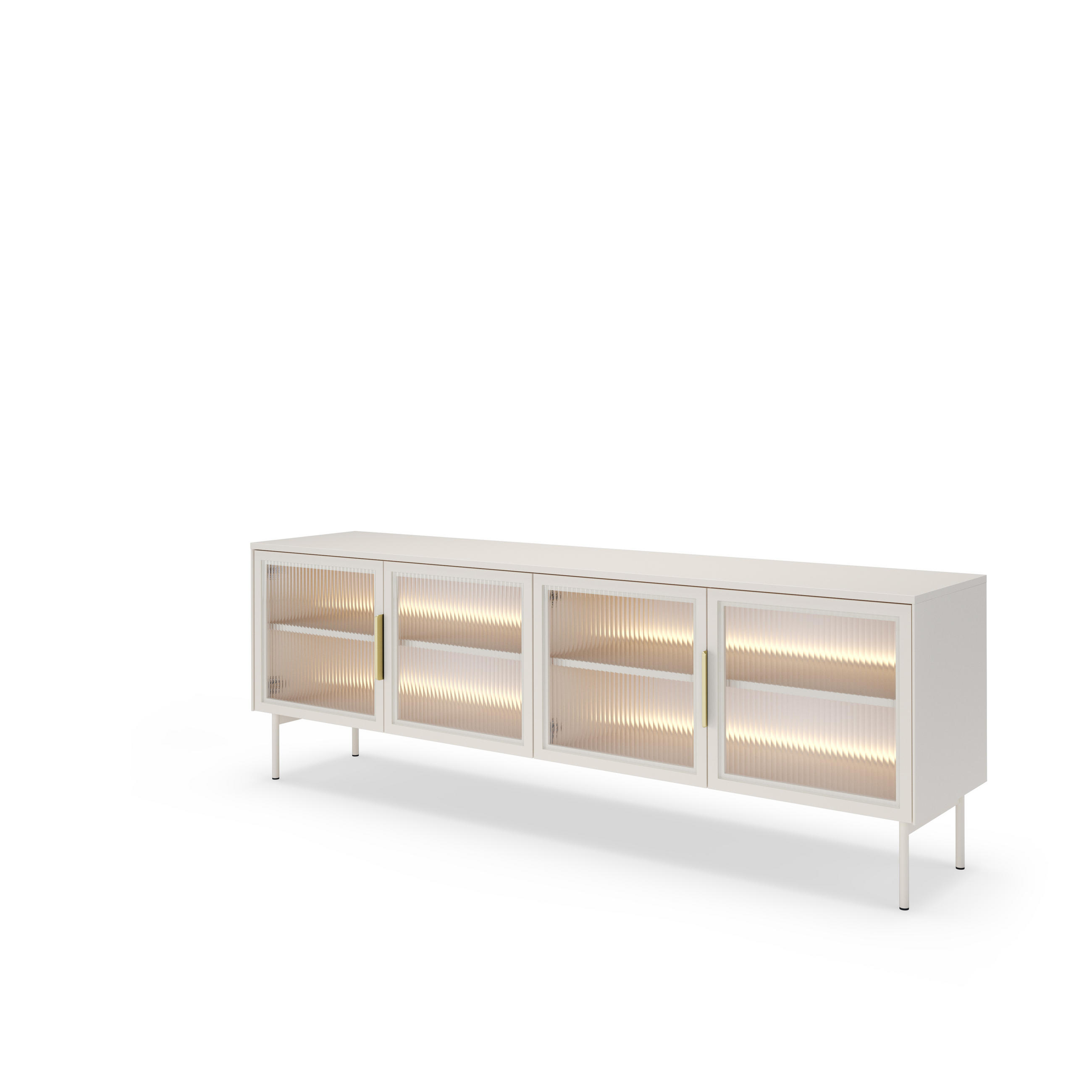 LOWBOARD GLORIA 181,3/61,6/39,3 cm, Kaschmir - Kaschmir, Holzwerkstoff (181.3/61.6/39.3cm) - MASSENO