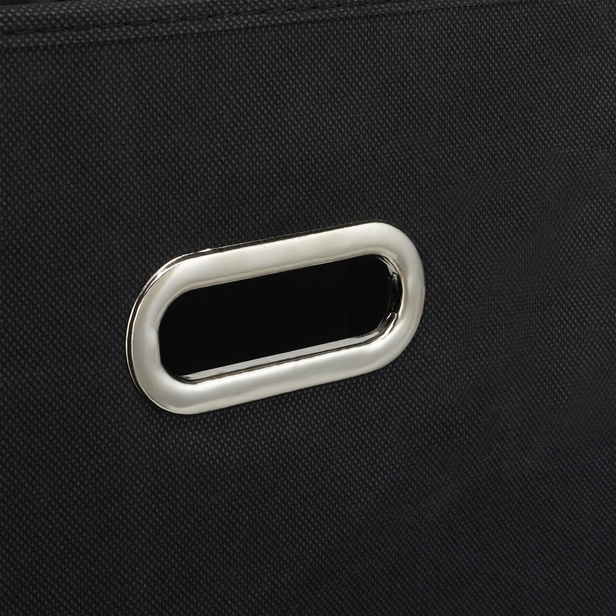 2XAUFBEWAHRUNGSBOX - Schwarz, Wellpappe/Textil (30/30/30cm) - Relaxdays