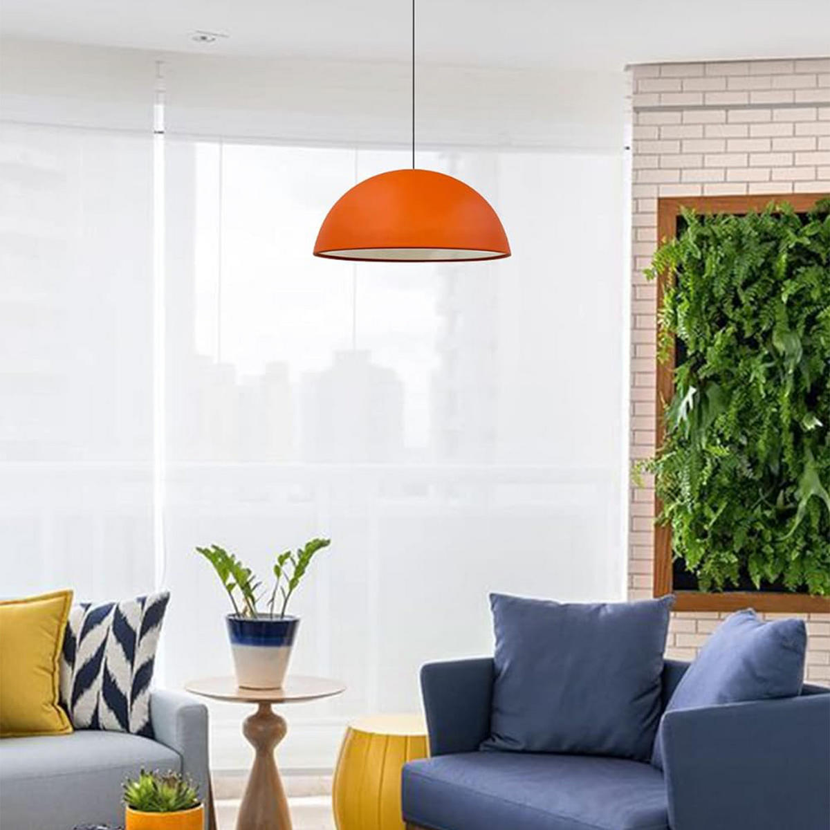 PENDELLEUCHTE Lipeo 40/23 - Orange, Metall (23/40/20cm) - Bamyum