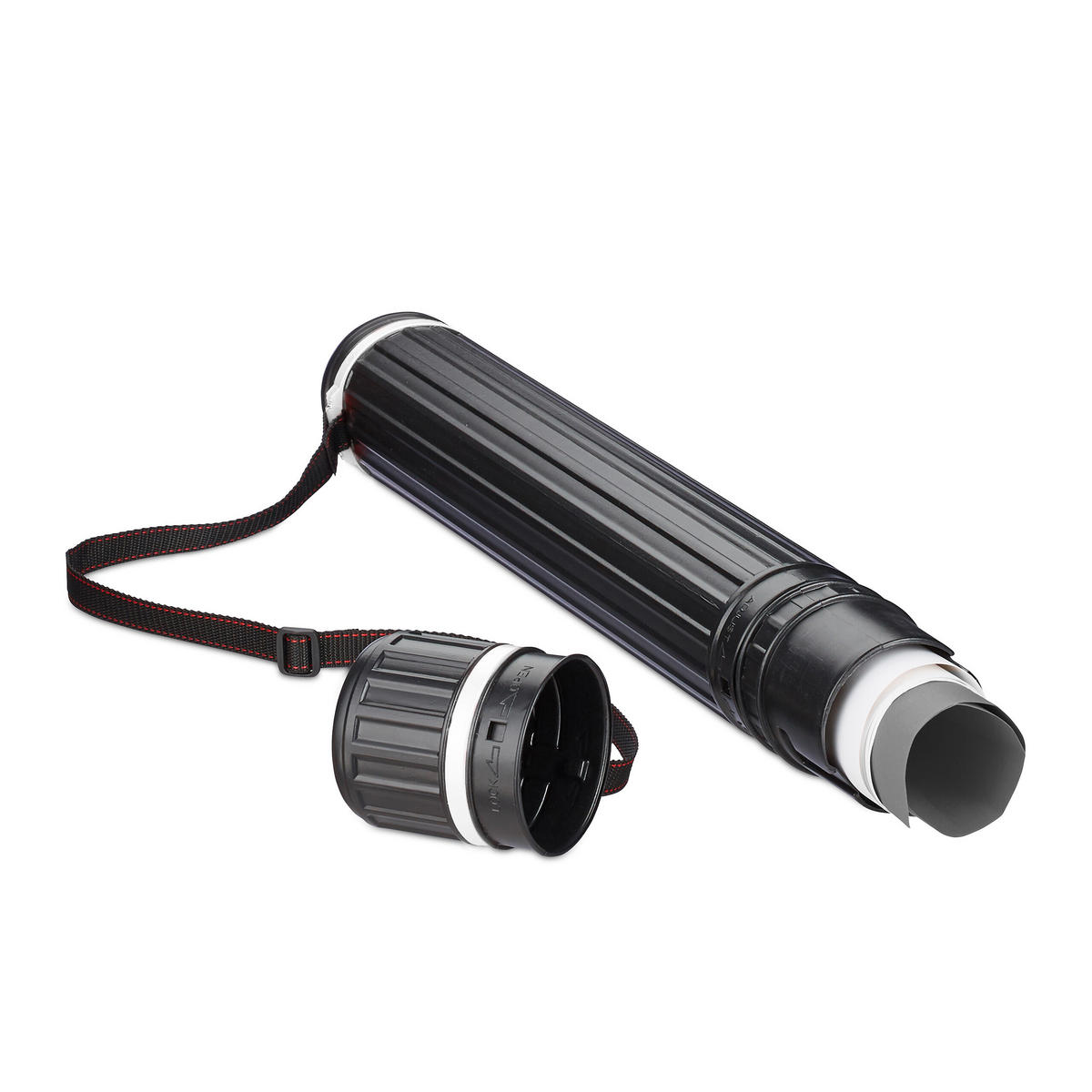 POSTERROLLE - Schwarz, Kunststoff (8/107/8cm) - Relaxdays