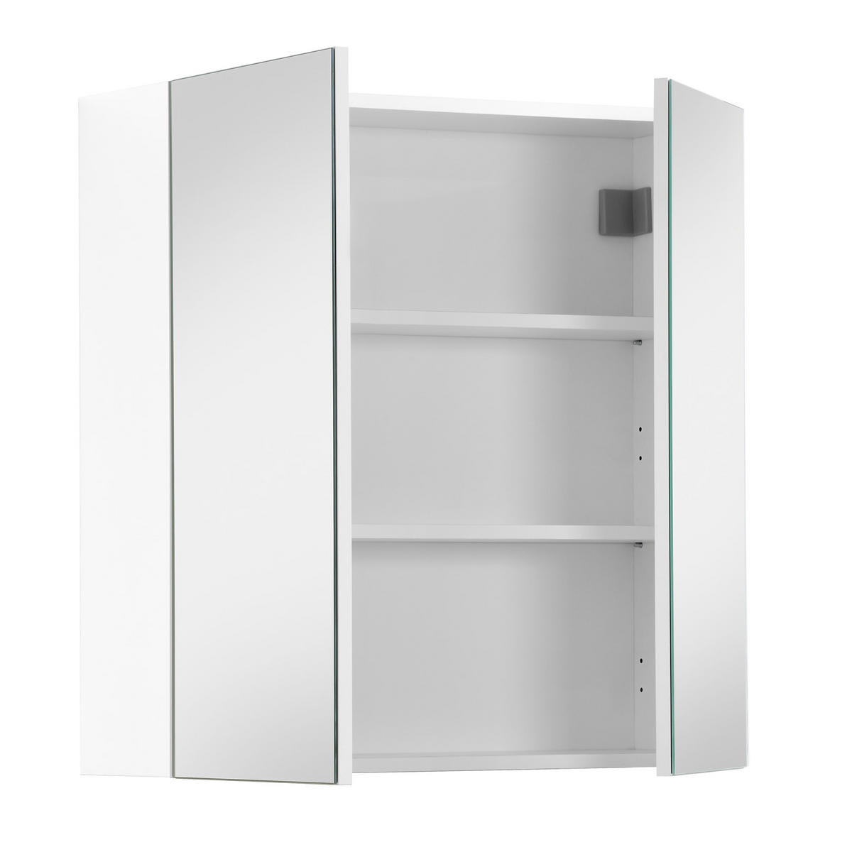 BAD-SPIEGELSCHRANK Die Badenixe - Weiß, Holzwerkstoff (70/71/23cm) - Mokebo