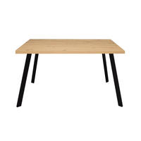 ESSTISCH rechteckig Ediva 1 180 x 90 x 75 Esszimmertisch Schwarz/Asteiche - Naturfarben, Metall (180/90/75cm) - 58aufmkessel