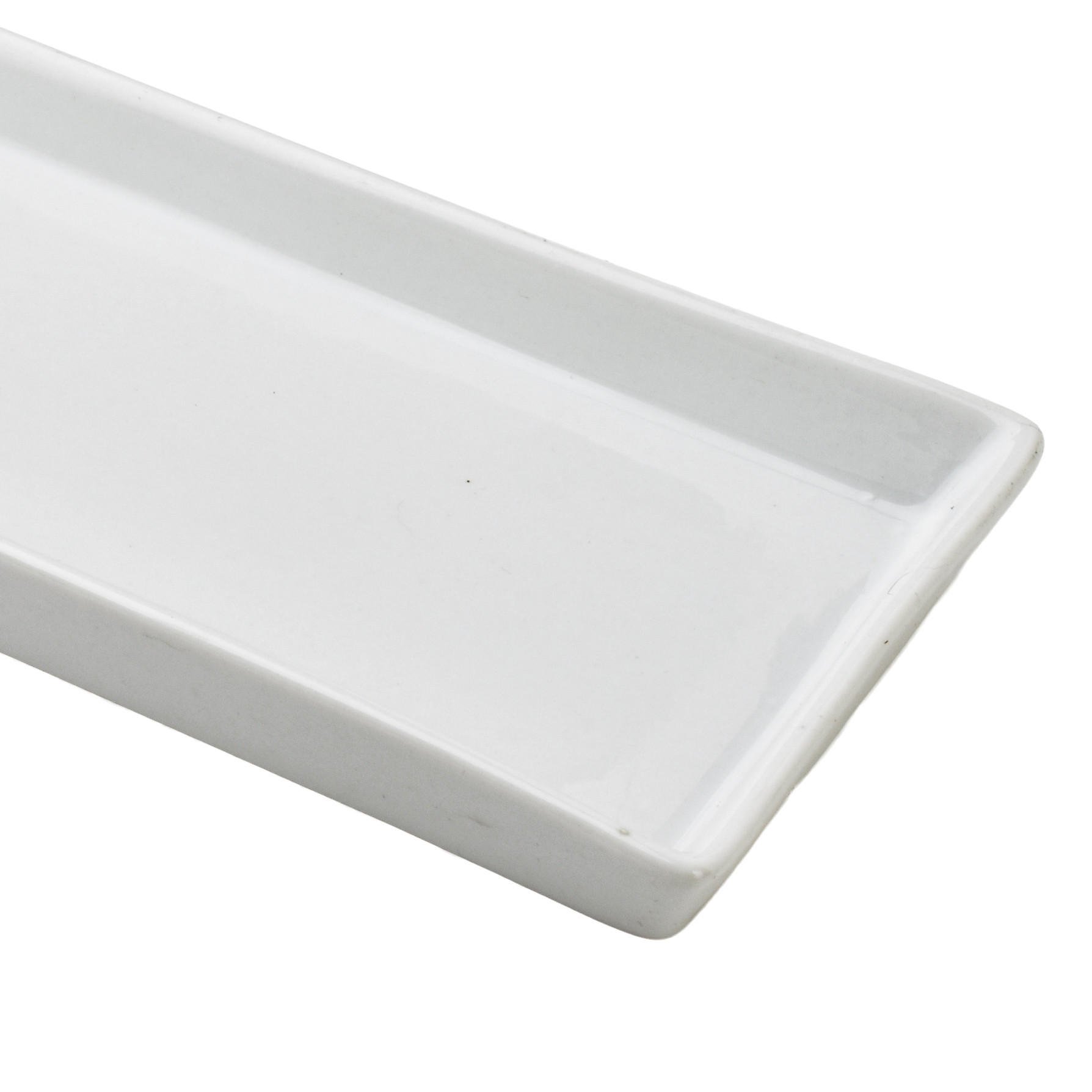 SERVIERPLATTE Basic weiß 34/10/2,5 cm Porzellan - Weiß, Keramik (10/2.5/34cm) - Mondex