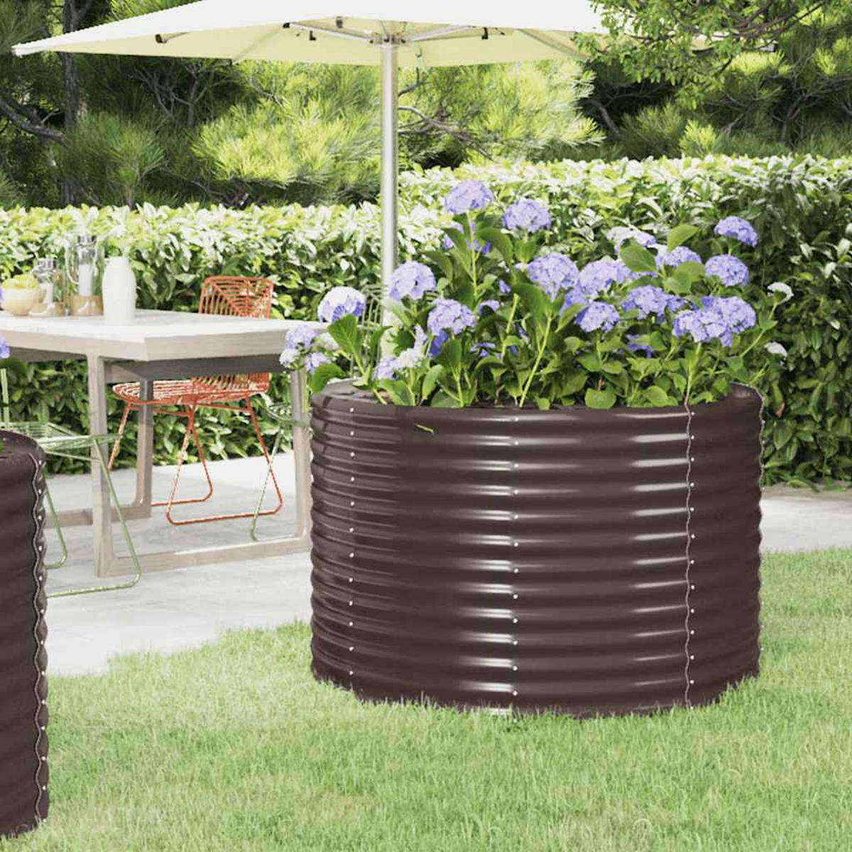 HOCHBEET Verzinkter Stahl 100x100x68 cm Braun - Braun, Metall (100/68/100cm)
