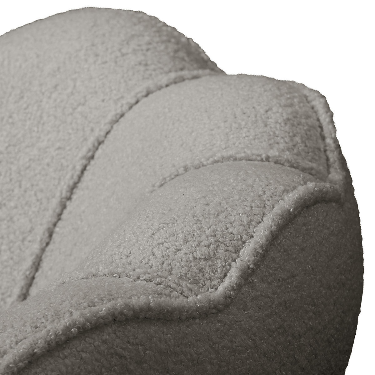 SESSEL - Bouclé, Füße Hell - Dunkelgrau/Beige, Birkenholz/Textil (75/74/75cm) - home24