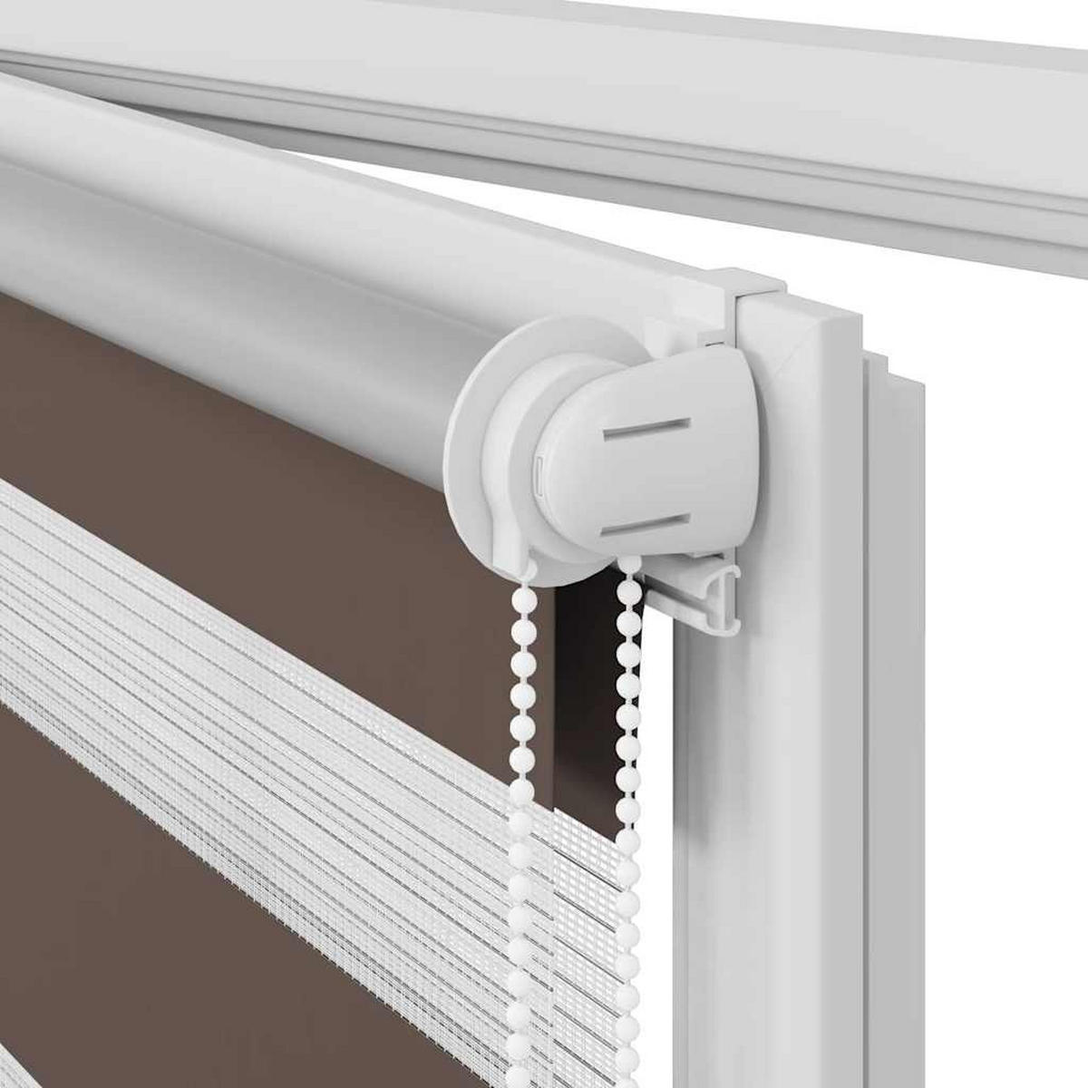 DOPPELROLLO 60,9/120 cm Stoffbreite 56,7 cm aus Polyester Braun - Braun, Textil (60/150cm) - vidaXL