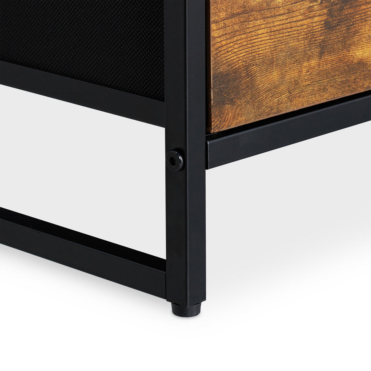 KOMMODE Schwarz Dunkelbraun 6 Schubladen 92x84x32 cm - Braun, Holz/Holzwerkstoff (84/92/32cm) - Relaxdays