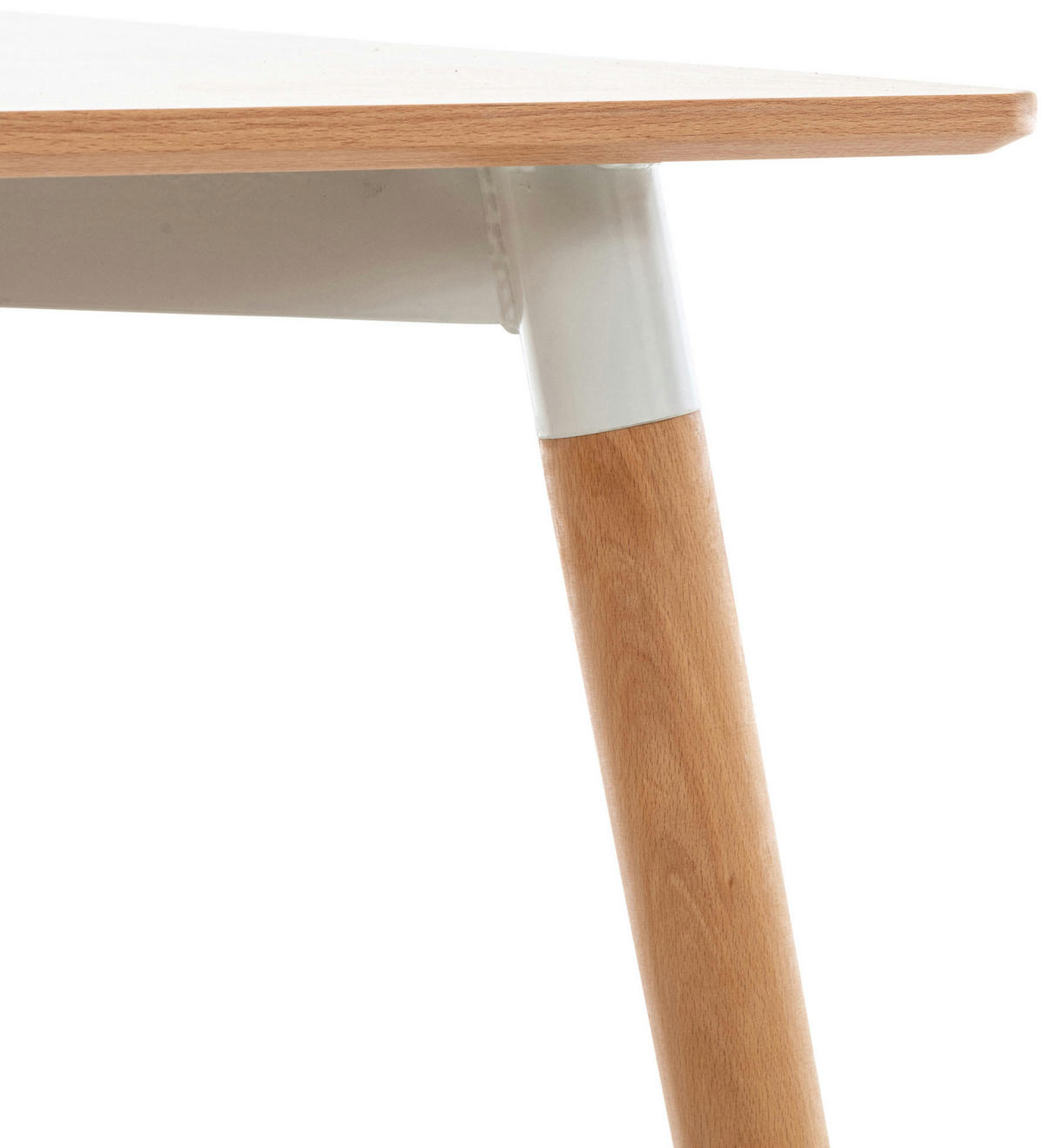 TISCHGRUPPE Holz natura/weiß - Eukalyptusholzfarben/Weiß, Holz (130/83/130cm) - CLP
