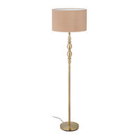 STEHLAMPE - Goldfarben, Kunststoff/Textil (43/43/156cm) - Relaxdays