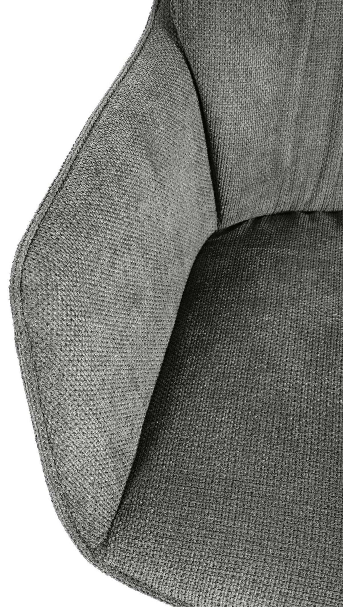 ARMLEHNENSTUHL Metall grau - Schwarz/Grau, Textil/Metall (58/91/62cm) - CLP