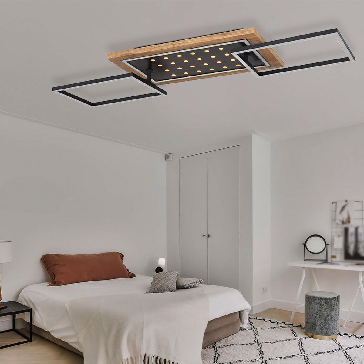 LED DECKENLEUCHTE Jimbo Metall Braun - Braun, Metall (96/28/12cm) - Globo Lighting