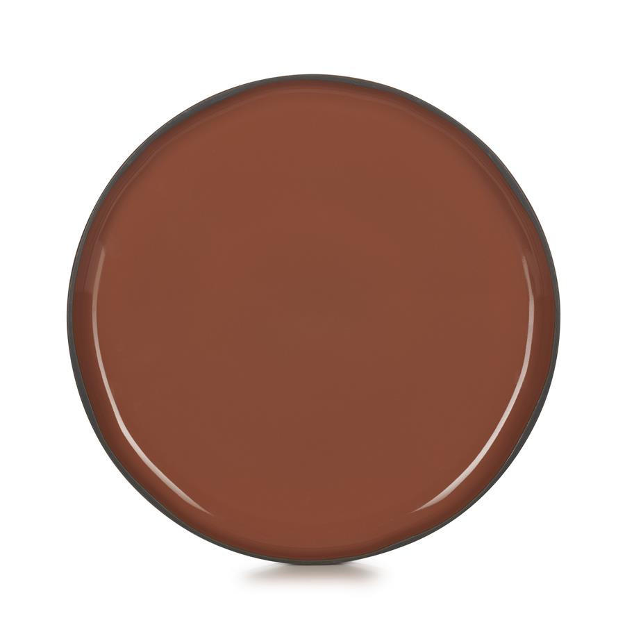 TELLER FLACH CARACTERE 26 cm Zimt - Braun, Keramik (26cm) - Revol Porcelaine France