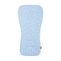 KINDERWAGEN-SITZAUFLAGE Sitzauflage VVPAD024 blau Baumwolle, atmungsaktiv, universell passend, für 5-Punkt-Gurt - Blau, Textil (38/2/77cm) - Chipolino