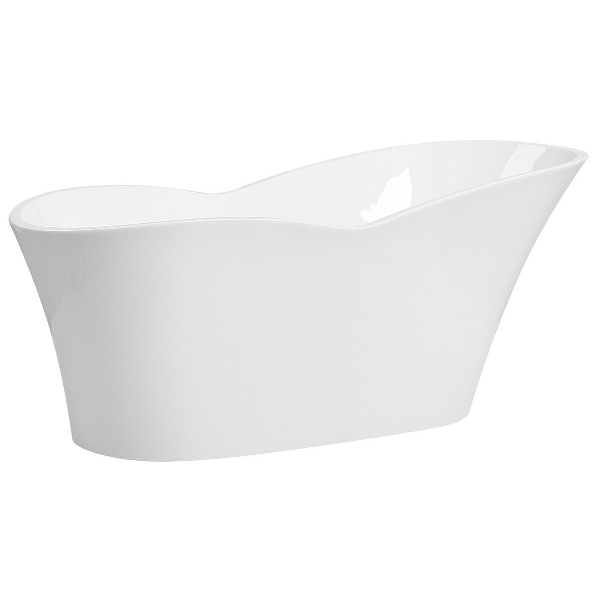 BADEWANNE FREISTEHEND 80x170x74 cm weiß Dulcina - Weiß, Kunststoff (80/74/170cm) - Beliani