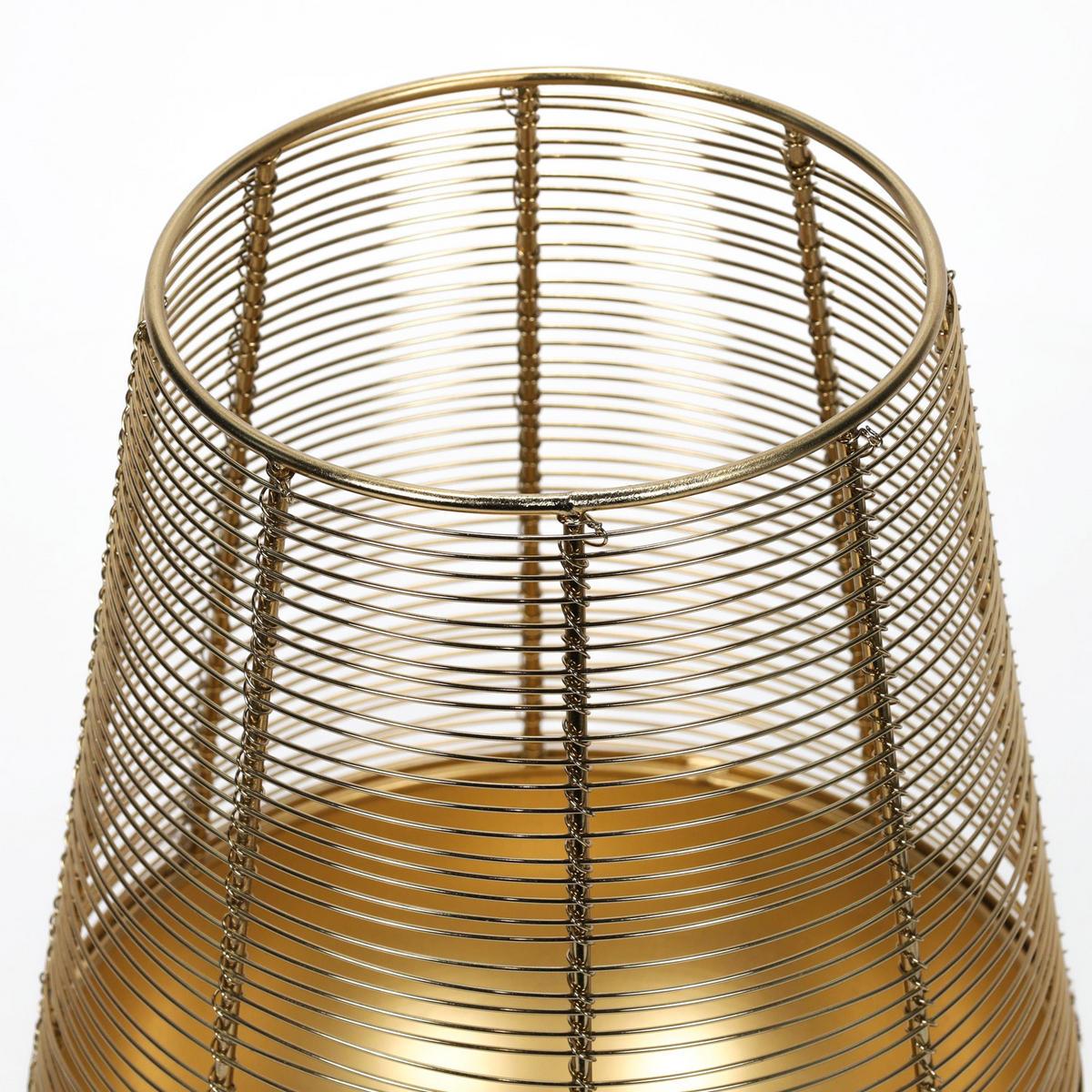 WINDLICHT Metall 20/20/32 cm - Goldfarben, Metall (20/32/20cm) - Home Styling Collection