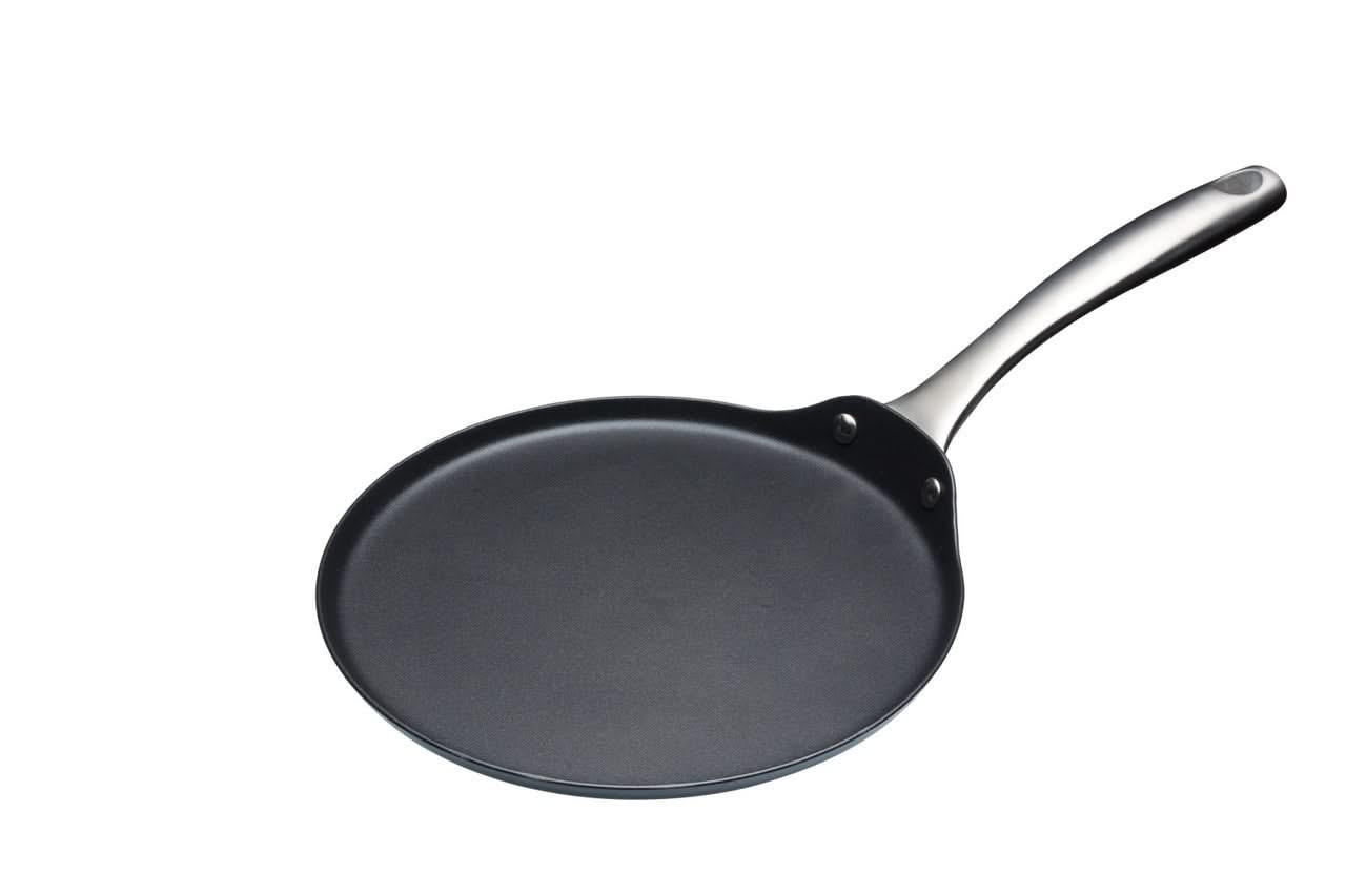 MASTERCLASS Pfannkuchenpfanne ø 24 cm - Standard Antihaftbeschichtung - Schwarz, Metall (24cm)