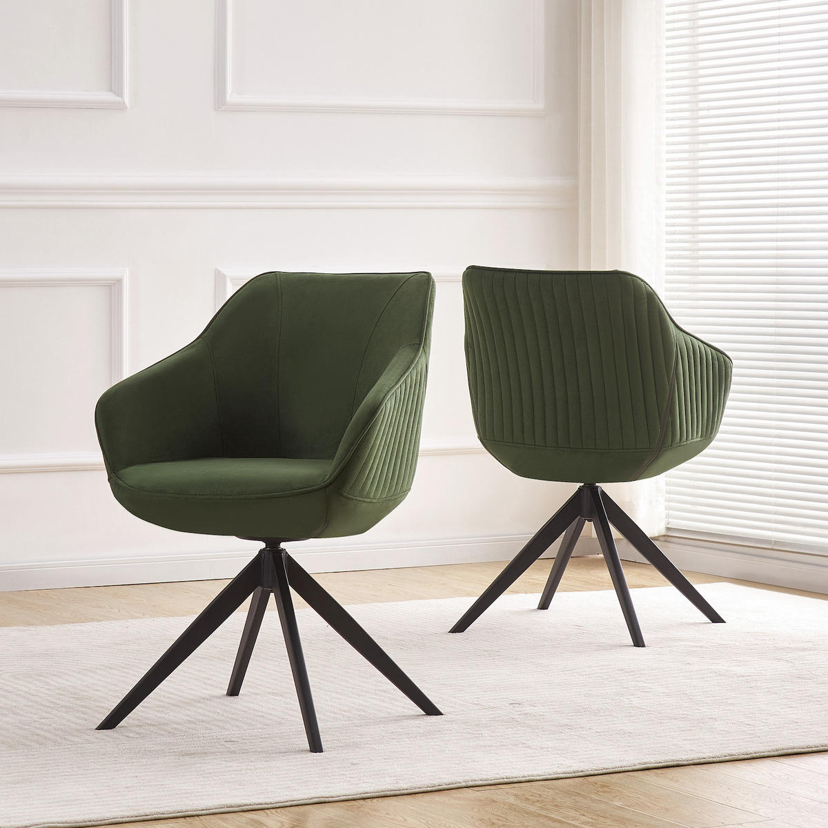 ARMLEHNSTUHL KATJA Grün - Grün, Textil/Metall (57/82/62cm) - B&D Home