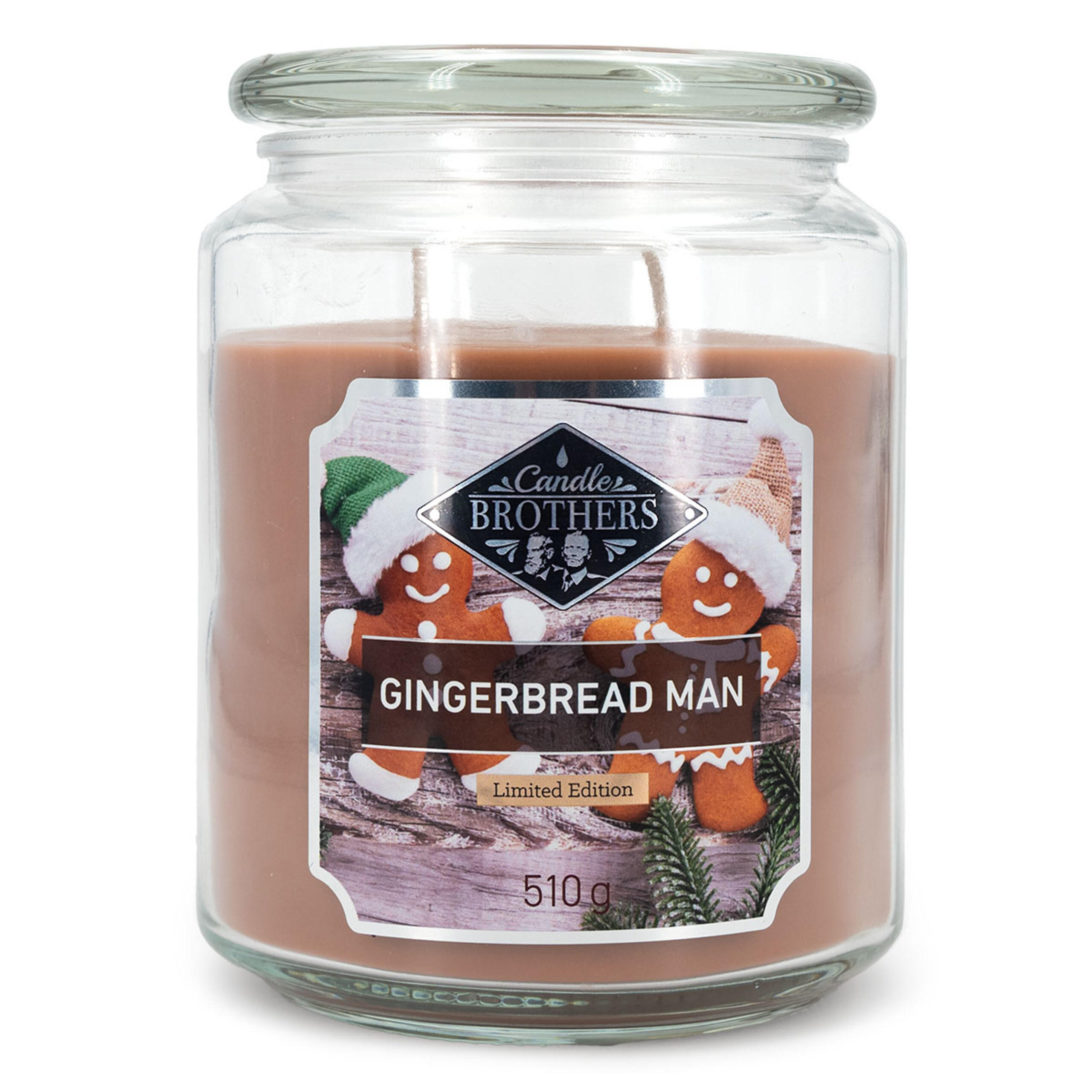 VONNÁ SVÍČKA Vícebarevná Gingerbread Man ve skle 100 h