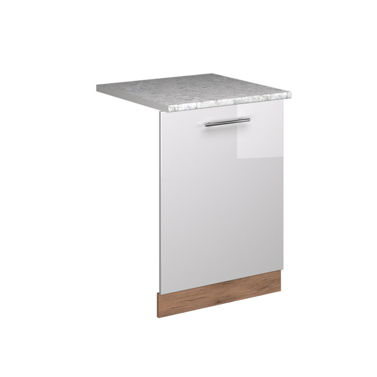 ČELNÍ PANEL MYČKY Fame-Line Bílá vysoký lesk - medově dubová/vysoce lesklá bílá, kompozitní dřevo (60/81.8/1.6cm) - Vicco