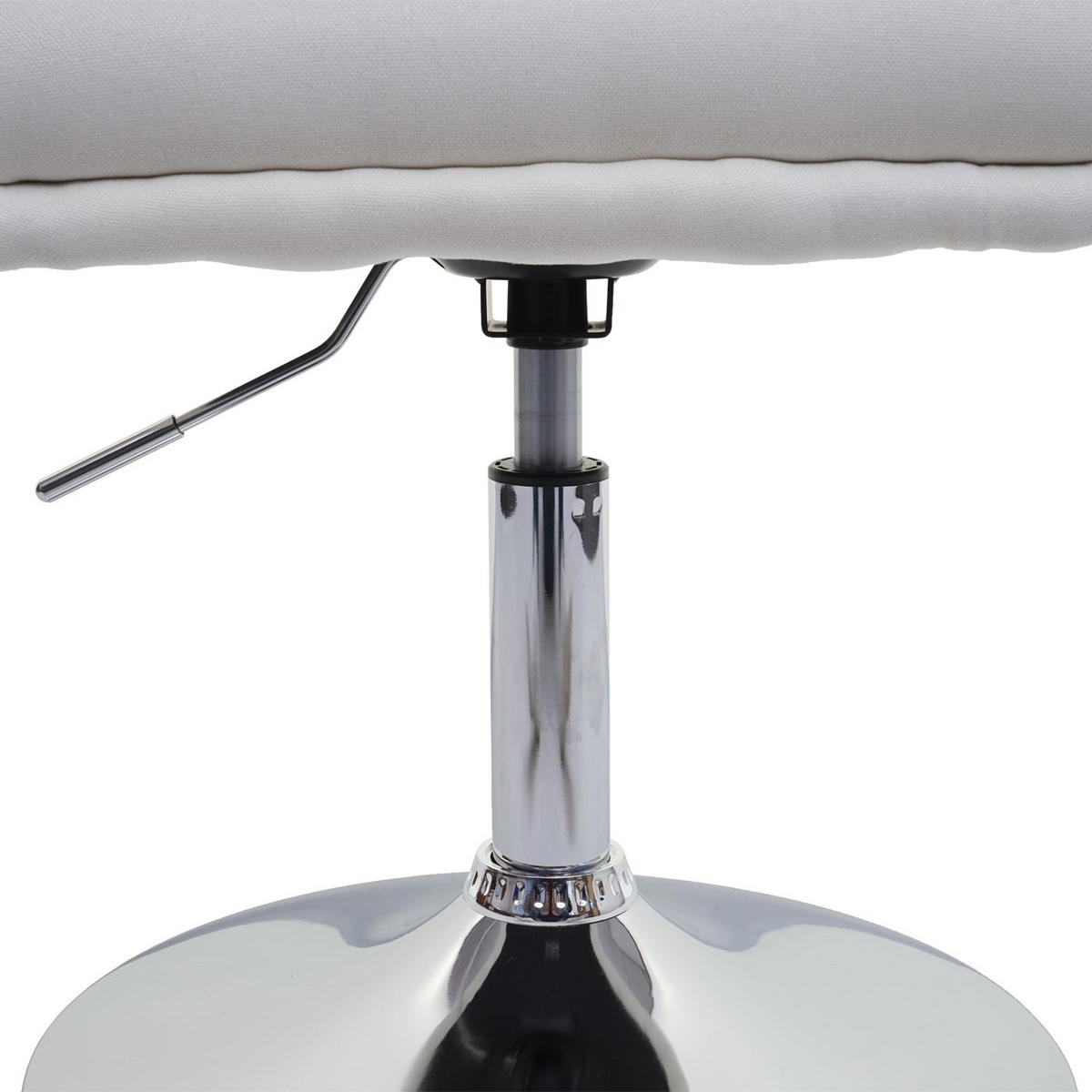 ESSZIMMERSTUHL gepolstert 90x59x60cm Sitzhöhe 45cm drehbar höhenverstellbar Stoff/Textil Creme-WeißLoungesessel - Creme, Textil (59/90/60cm) - CHEFGASTRO