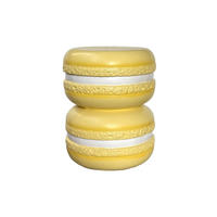 HOCKER Macaron 38/38/47 cm - Gelb, Kunststoff (38/47/38cm) - Leitmotiv